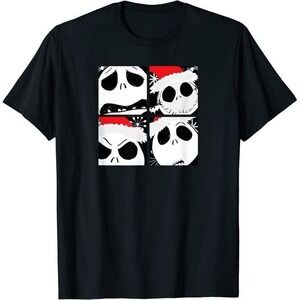 Disney Nightmare Before Christmas Jack Skellington Faces XL‎ T-Shirt Tim Burton